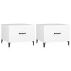 vidaXL Konferenčné stolíky s kovovými nohami 2 ks biele 50x50x40 cm