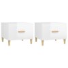 vidaXL Konferenčné stolíky 2 ks lesklé biele 50x50x40 cm kompoz. drevo