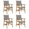 vidaXL Záhradné stoličky 4 ks akáciový masív