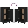 vidaXL Komody 2 ks čierne 40x35x80 cm borovicový masív