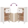 vidaXL Komody 2 ks biele 40x35x80 cm borovicový masív