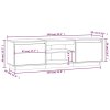 vidaXL TV stolík sivý 140x35x40 cm masívna borovica