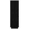vidaXL Vysoká skrinka čierna 74x35x117 cm masívna borovica
