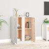 vidaXL Komoda biela 60x35x80 cm borovicový masív