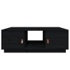 vidaXL Konferenčný stolík čierny 100x50x35 cm borovicový masív