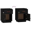vidaXL Nočné stolíky 2 ks čierne 40x34x55 cm borovicový masív