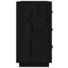 vidaXL Komoda čierna 80x40x75 cm borovicový masív