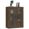 vidaXL Závesná nástenná skrinka hnedý dub 69,5x34x90 cm