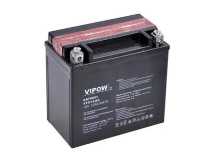 Batéria motocyklová 12V 12Ah VIPOW BAT0501