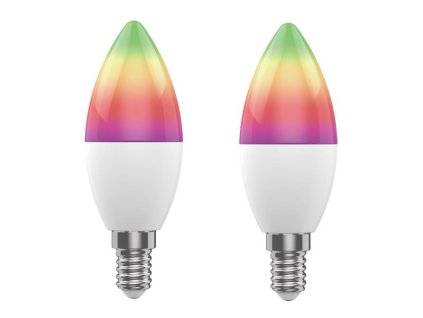 Smart LED žiarovka E14 5W RGB CCT WOOX R9075/2pack WiFi Tuya sada 2ks