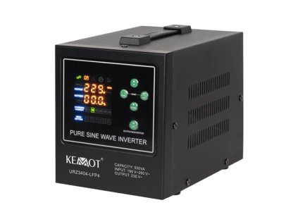 Zdroj záložný KEMOT PROsinus-500-LFP4 12V 230V 500VA 300W Black