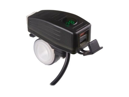 Nabíjačka USB STU 34707 s voltmetrom na motocykel