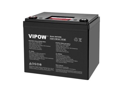 Batéria LiFePO4 12,8V 100Ah VIPOW BAT0496 s BMS