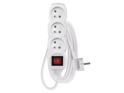 EMOS Predlžovací prívod s vypínačom 3 zásuvky 3m