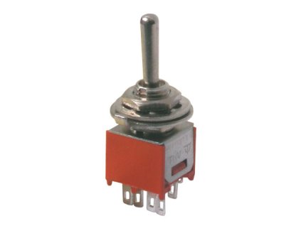 TIPA Přepínač páčkový 3pol./6pin ON-OFF-ON mini