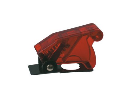 TIPA Přepínač páčkový ochran.kryt - transp. červená