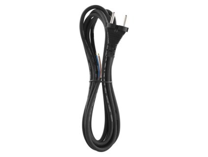 EMOS Flexo šnúra gumená 2x1,0mm 3m čierna