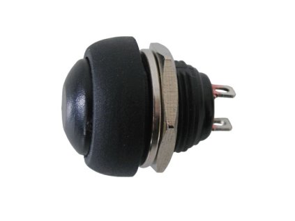 TIPA Přepínač tlačítko kul. OFF-(ON) střed černý