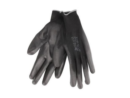 EXTOL Rukavice 10" černé z polyesteru polomáčené v PU, EXTOL PREMIUM