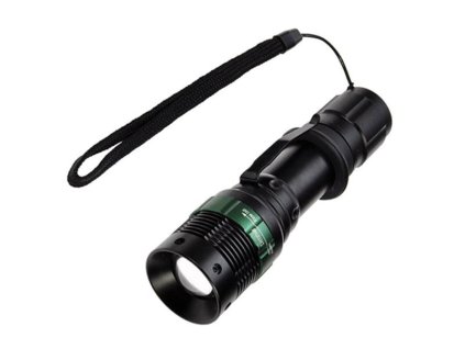 SOLIGHT Svítilna LED (3W) "CREE" (3xAAA) kov, fokus, černá WL09