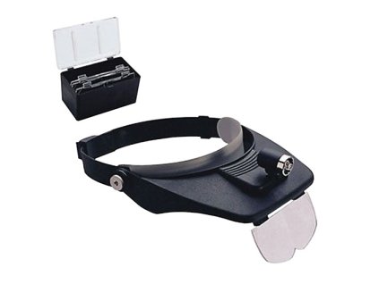 HADEX Lupa náhlavní s osvětlením a výměnnými čočkami