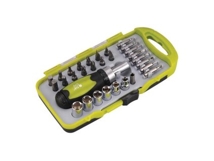 EXTOL Šroubovák ráčnový s hlavicemi a hroty, sada 30ks EXTOL CRAFT