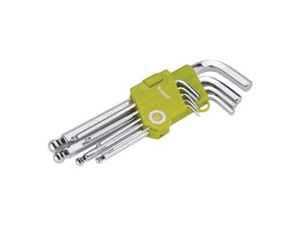 EXTOL L-klíče imbus, sada 9ks 1,5-2-2,5-3-4-5-6-8-10mm, s kuličkou EXTOL CRAFT