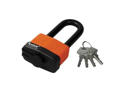 EXTOL Zámek visací voděodolný prodloužený 40mm, 4 klíče EXTOL PREMIUM