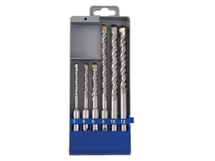 EXTOL Vrtáky SDS PLUS příklepové do betonu, 6ks, ∅5-6-8x110mm, Ř8-10-12x160mm, EXTOL CRAFT