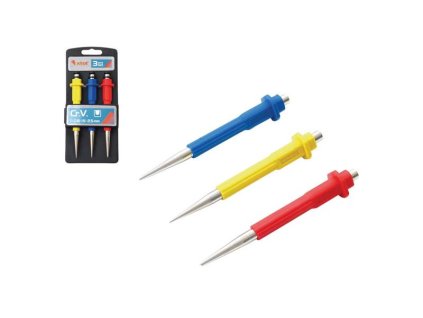 EXTOL Důlčíky, sada 3ks, 0,8-1,5-2,5mm, délka 125mm, CrV, EXTOL PREMIUM