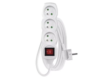 EMOS Prodlužovací kabel 3m 3x1,5mm 3 zásuvky + vypínač