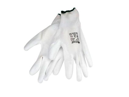 EXTOL Rukavice 11" bílé z polyesteru polomáčené v PU, EXTOL PREMIUM