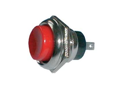 TIPA Přepínač tlačítko kul. OFF-(ON) velký červený