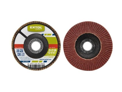 EXTOL Kotouč lamelový šikmý korundový, P100, 125mm, KORUND, EXTOL CRAFT 260030