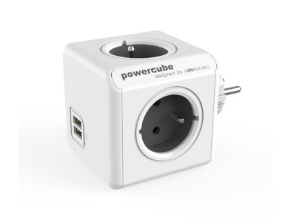 ALLOCACOC Zásuvka PowerCube ORIGINAL USB šedá