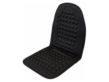 COMPASS Potah sedadla masážní s magnety černý
