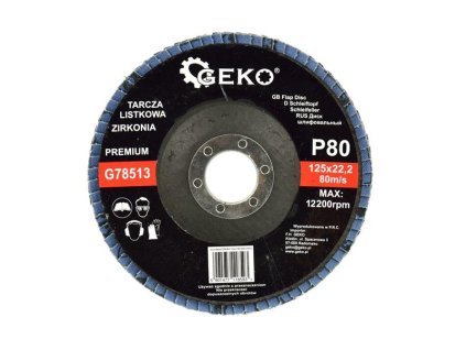 GEKO Kotouč lamelový 125mm P80, GEKO