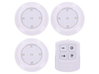 SOLIGHT Svítidlo LED s dálkovým ovládáním, 3x 50lm, časovač, bateriové napájení WL906