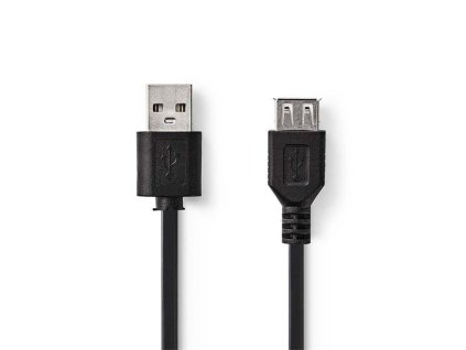 NEDIS Kábel 1x USB 2.0 A konektor - 1x USB 2.0 A zdierka 0.2m NEDIS CCGP60010BK02