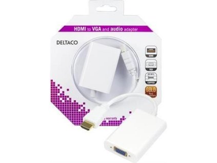 Deltaco DELTACO Adaptér HDMI samec/VGA samica