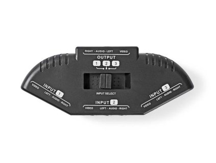 NEDIS Prepínač 3x CINCH - 1x CINCH NEDIS VSWI2403BK