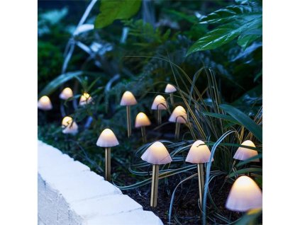 GARDEN OF EDEN Svietidlo solárne 11243 mini hríby 12ks