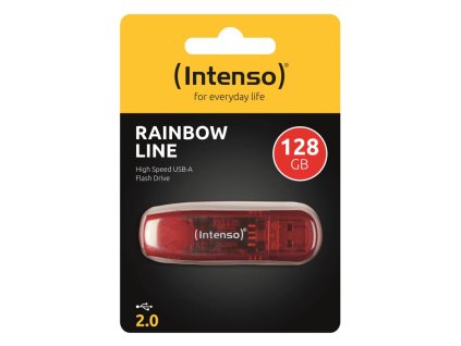 Intenso INTENSO Rainbow Line, 128GB, USB 2.0, Red