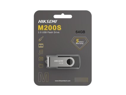 Hiksemi HIKSEMI HS-USB-M200S, USB Kľúč, 64GB, str/čier