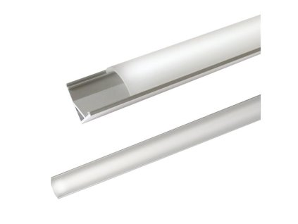 TIPA Hliníkový profil AC2 nový pre LED pásiky, rohový, s vypouklým plexi, 2m
