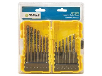 FIELDMANN Sada vrtákov a bitov do muriva FIELDMANN FDV 9101 18ks