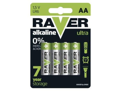 GP Batérie AA (R6) alkalická RAVER 4ks