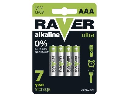 GP Batérie AAA (R03) alkalická RAVER 4ks