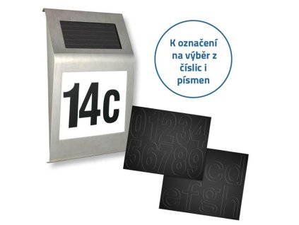 4L Svietidlo solárne 4L s číslom domu