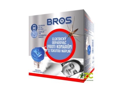 BROS Odpudzovač komárov BROS s tekutou náplňou 40 ml (60 nocí)